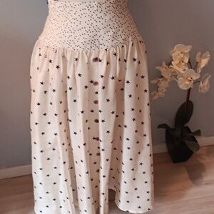 Simon Chang vintage silk cream skirt NWOT